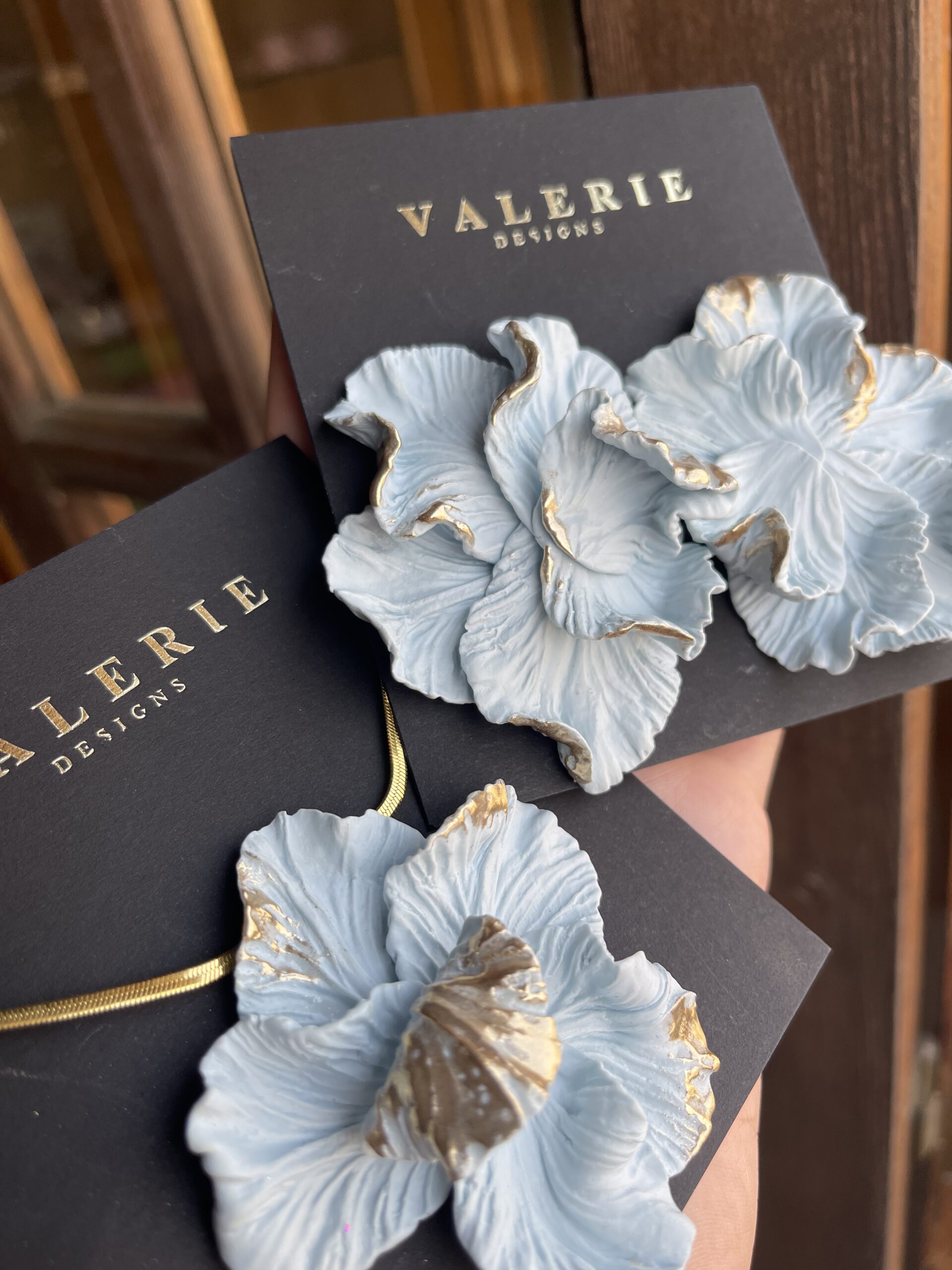 peaches and mango earrings and brooch copy