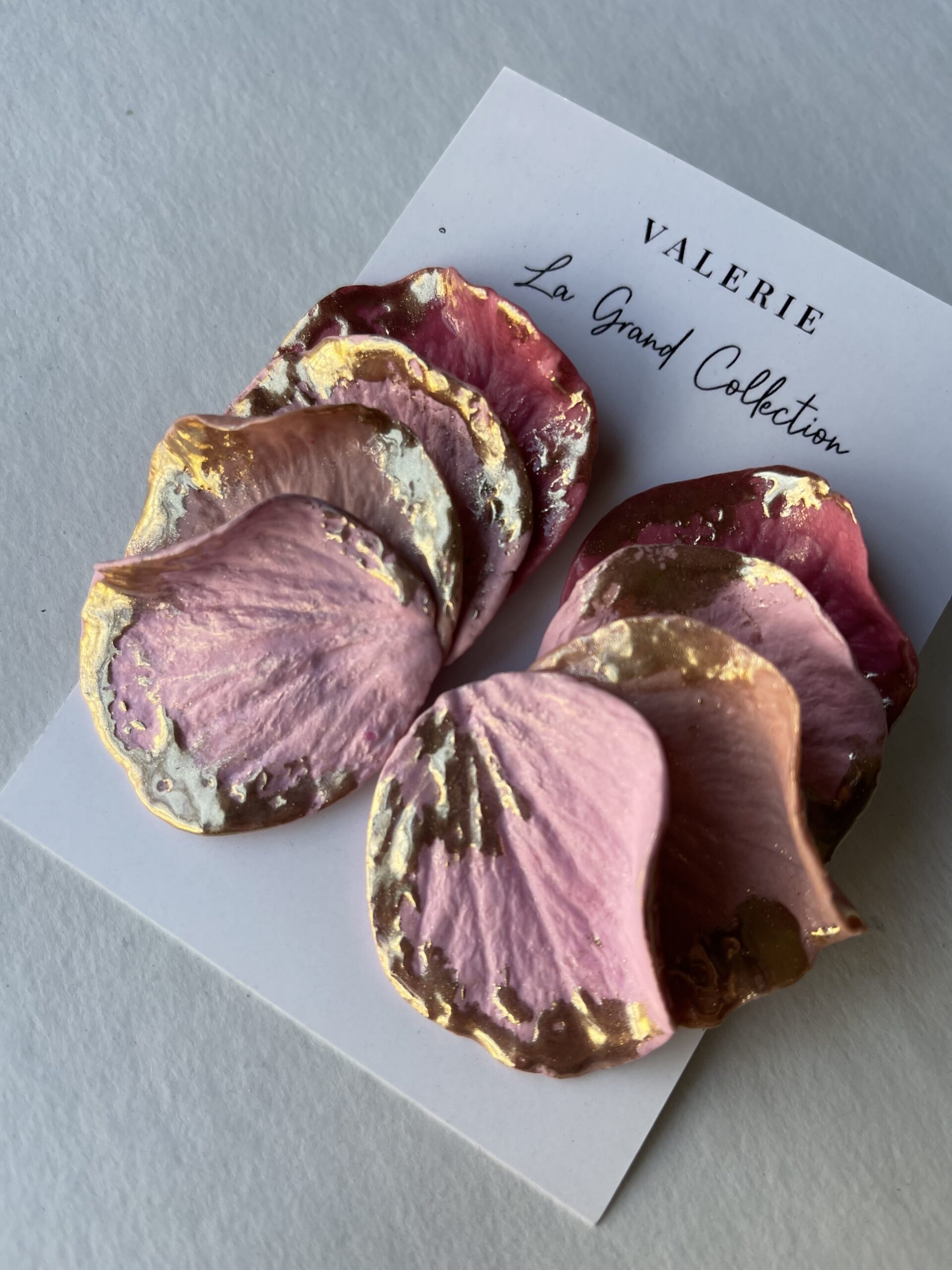 white bulky petals statement copy