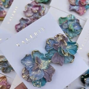 purple blues flower statements