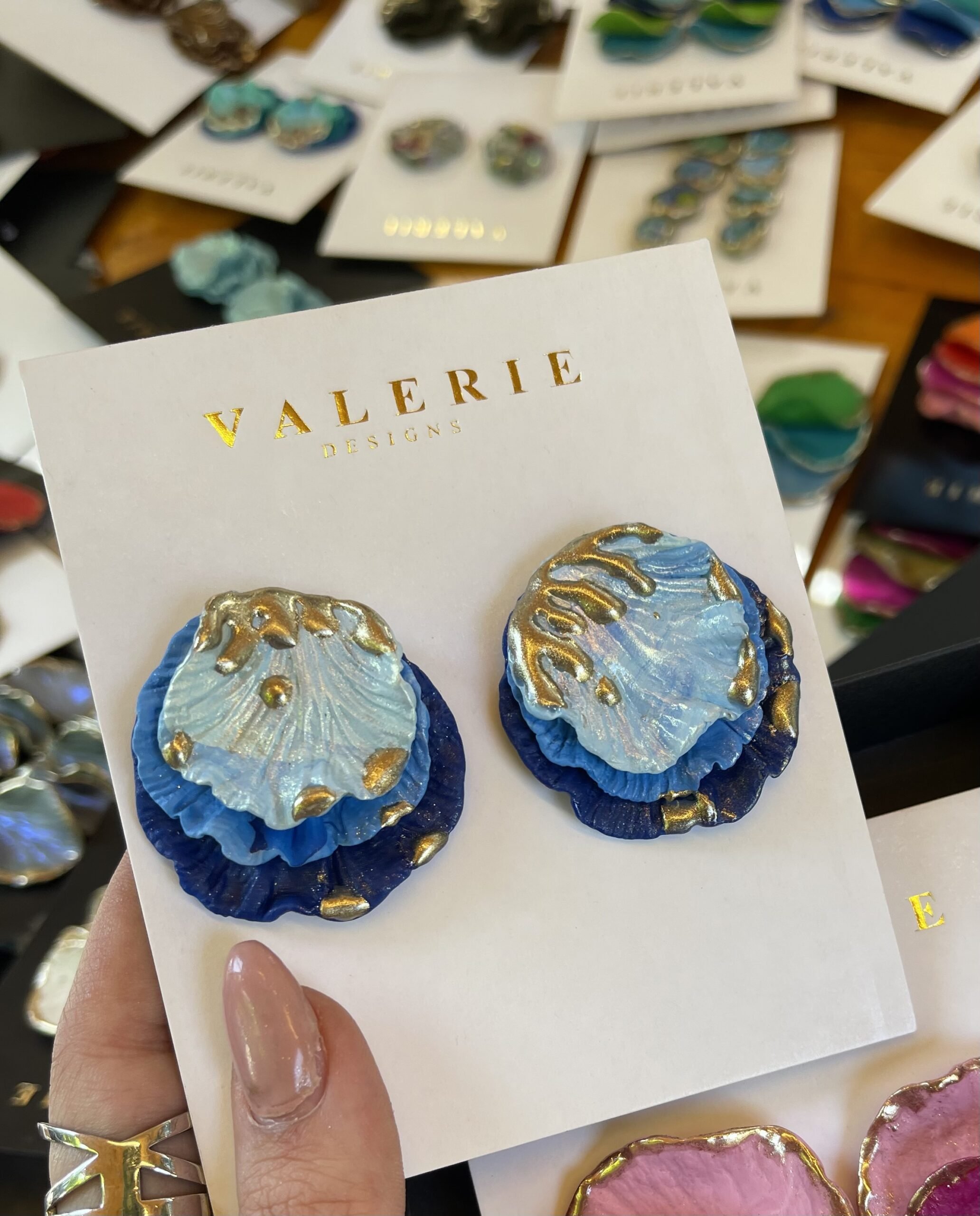 marbled ocean dripping gold statements