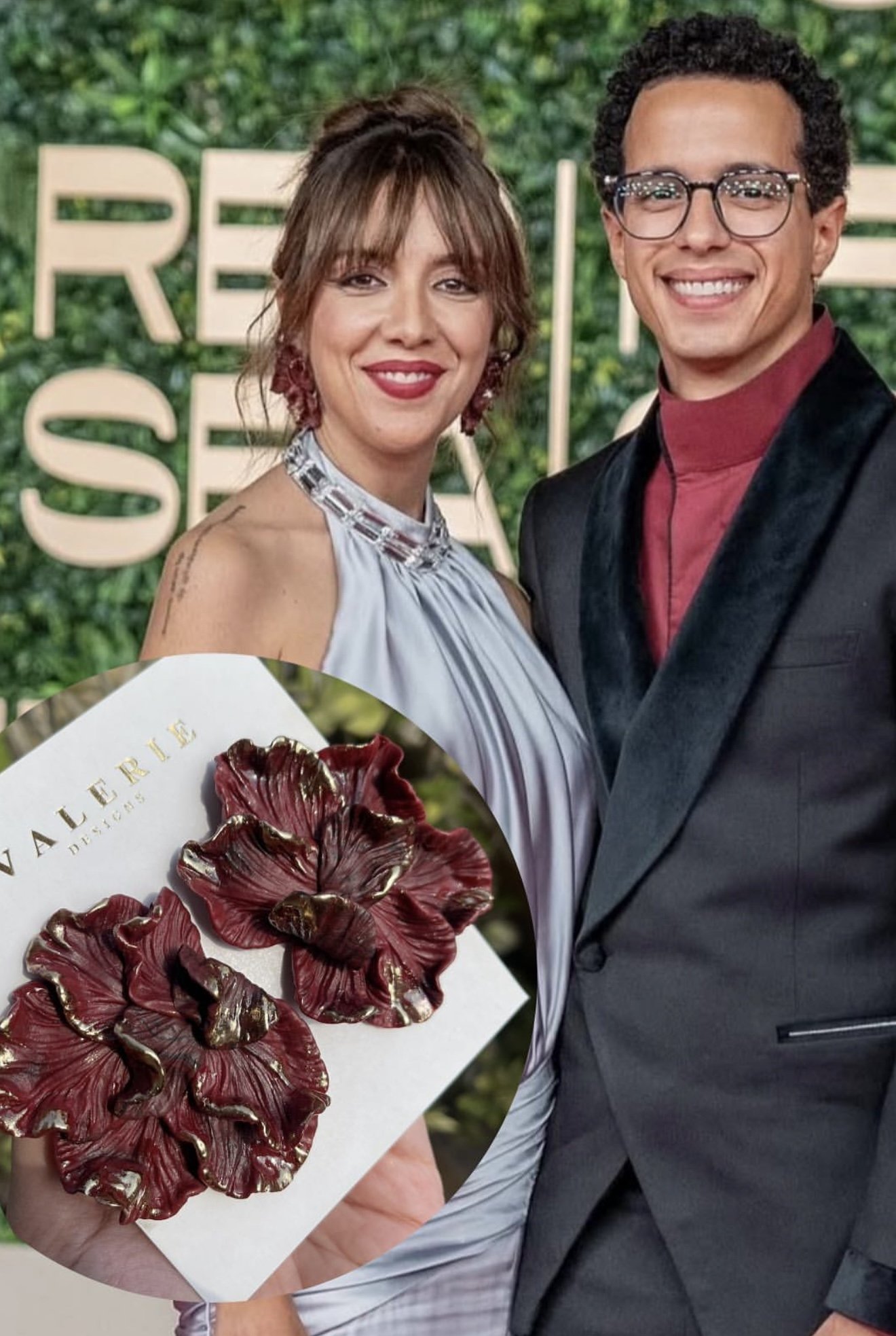 burgundy flower statements